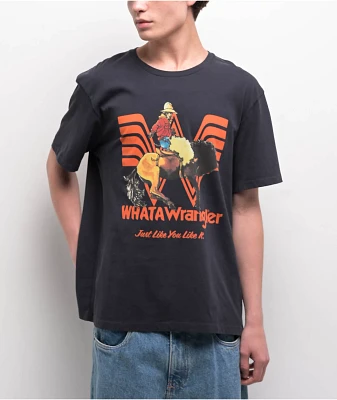 Wrangler x Whataburger Long Live Burgers Faded Black T-Shirt