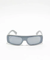 Wrap Shield Silver Sunglasses