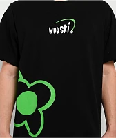 Wuuski Flower Logo Black T-Shirt