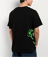 Wuuski Flower Logo Black T-Shirt