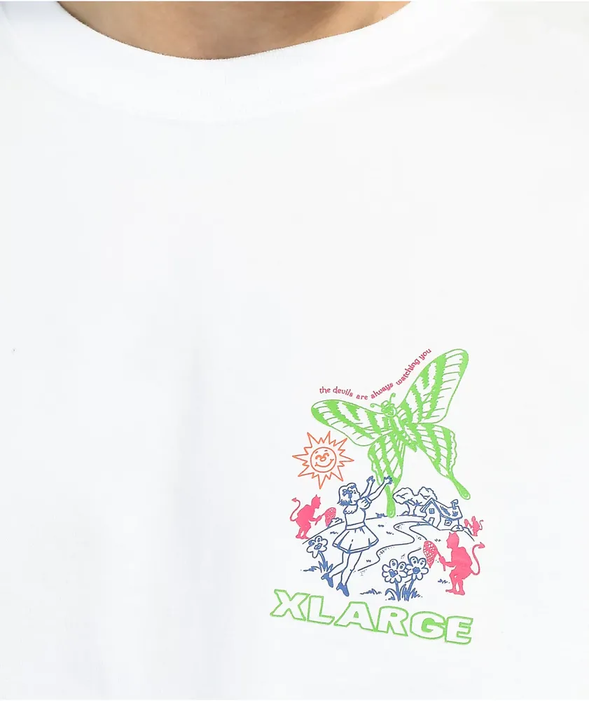 XLARGE Butterfly White T-Shirt
