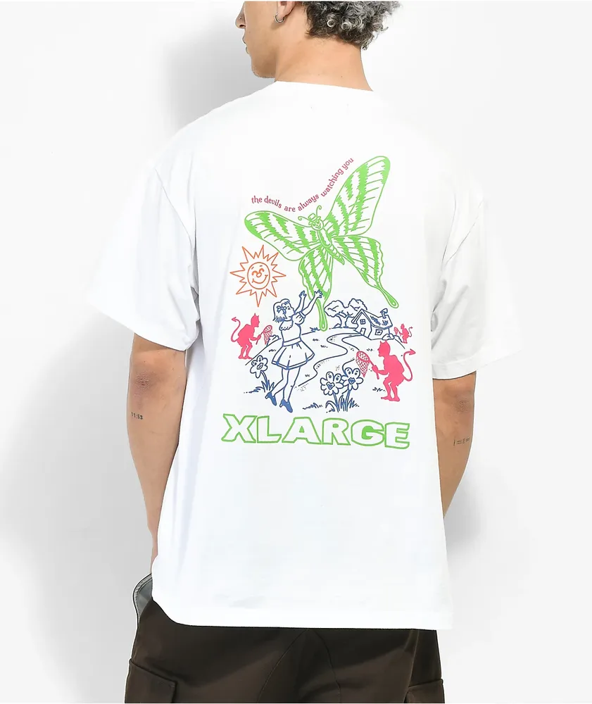 XLARGE Butterfly White T-Shirt