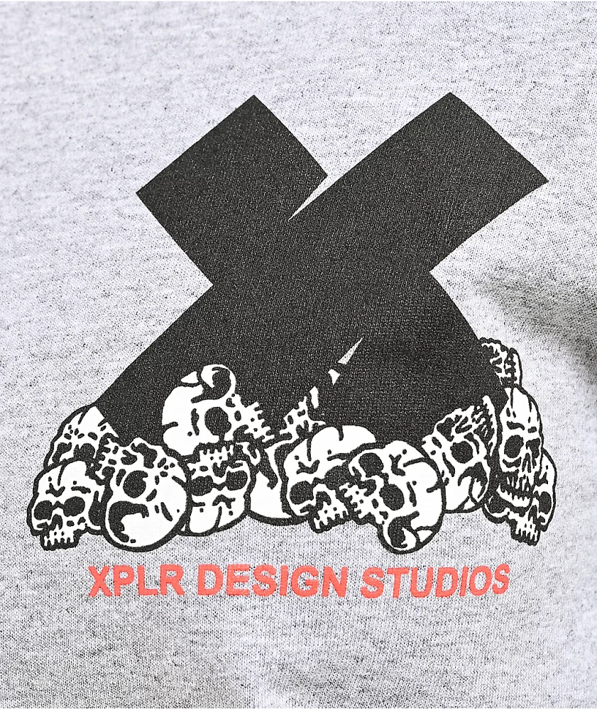 XPLR Bones Grey Long Sleeve T-Shirt