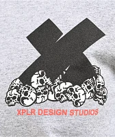 XPLR Bones Grey Long Sleeve T-Shirt