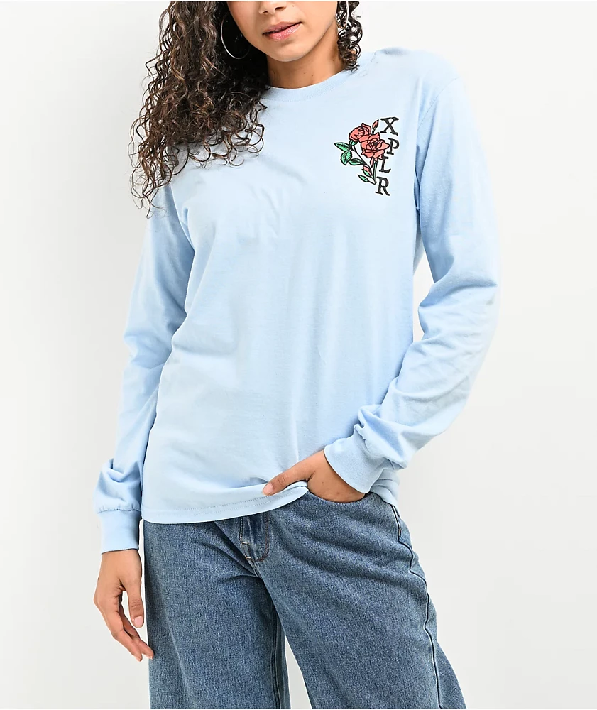 XPLR Grave Light Blue Long Sleeve T-Shirt