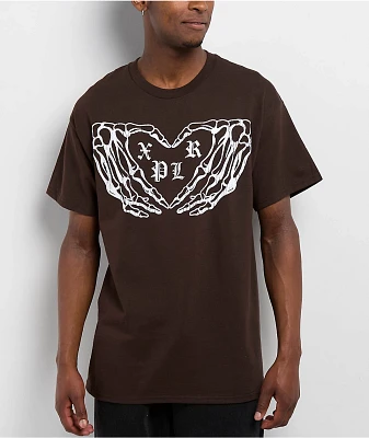 XPLR Hands Brown T-Shirt