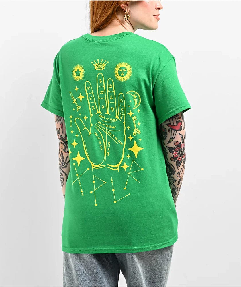 XPLR Palm Reading Green T-Shirt