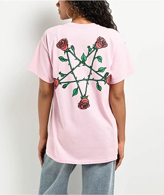XPLR Rose Pentagram Pink T-Shirt