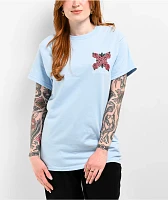 XPLR Roses Logo Light Blue T-Shirt