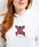 XPLR Roses Logo White Hoodie