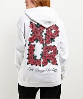 XPLR Roses Logo White Hoodie