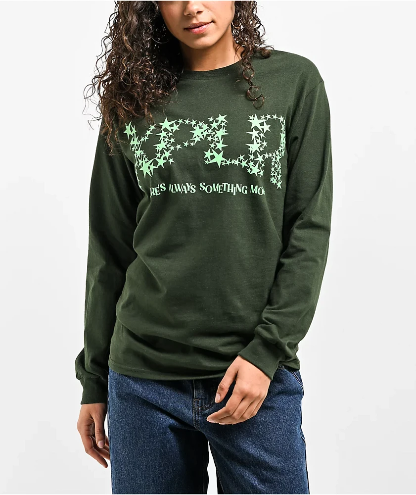 XPLR Stars Forest Green Long Sleeve T-Shirt