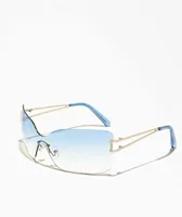 Y2K Blue Single Lens Sunglasses