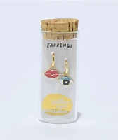 Yellow Owl Workshop Eyes & Lips Hoop Earrings