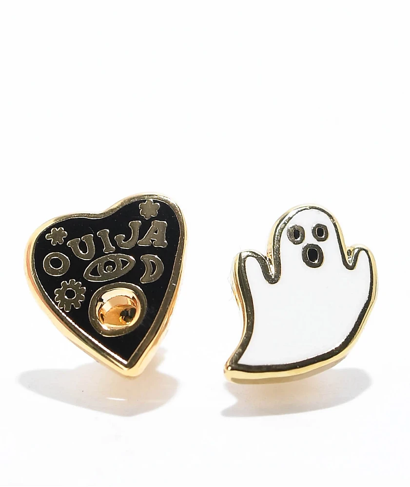 Yellow Owl Workshop Ghost & Planchette Stud Earrings
