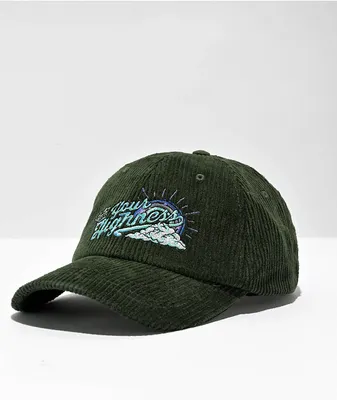 Your Highness Another Day Corduroy Green Strapback Hat