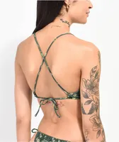 Your Highness Caterpillar Green Triangle Bikini Top