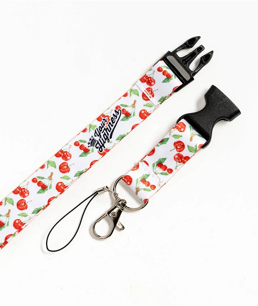 Your Highness Cherry Pie White Lanyard