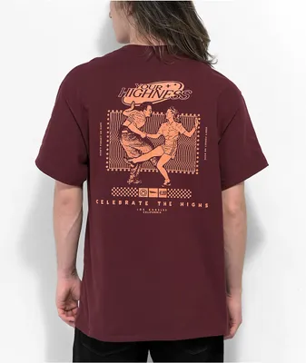 Your Highness Dance Off Maroon T-Shirt