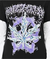 Your Highness Distal Black 2Fer Long Sleeve T-Shirt