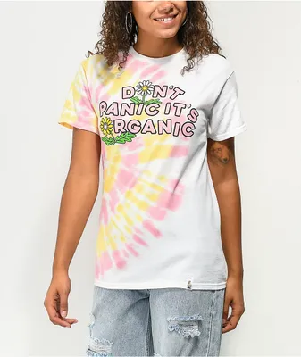 Your Highness Don't Panic It's Organic Pink & Orange Tie Dye T-Shirt