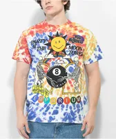 Your Highness Emporium Club Yellow, Blue & Red Tie Dye T-Shirt