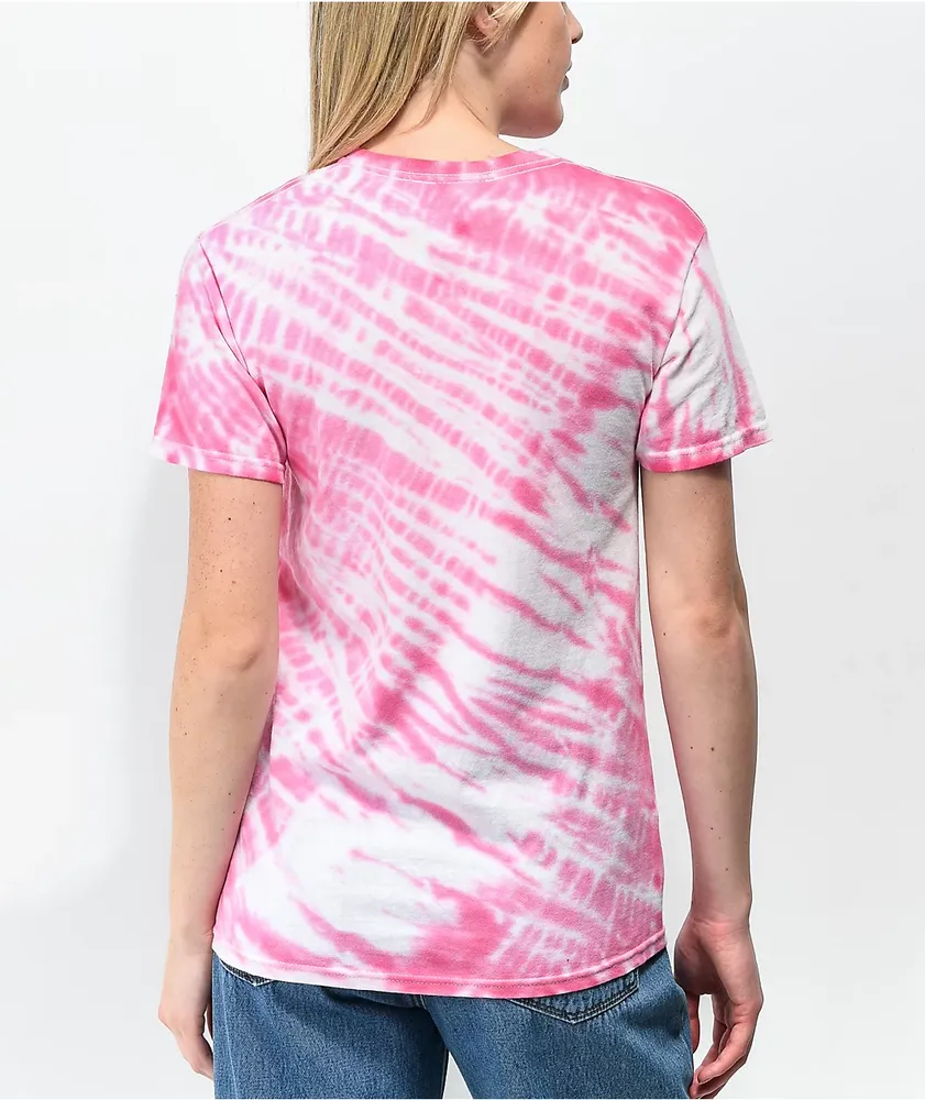 Your Highness Good Times Roll Pink & White Tie Dye T-Shirt