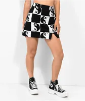 Your Highness Harmony Black & White Checkered Skirt