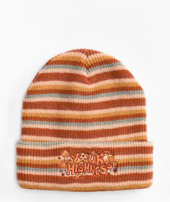 Your Highness In The Groove Red & Orange Stripe Beanie