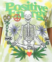 Your Highness Meditation Skeleton Orange & Green Tie Dye T-Shirt