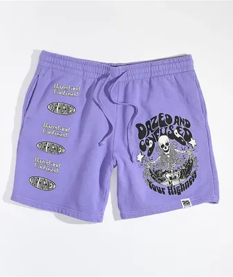 Your Highness Moon Tower Lavender Sweat Shorts