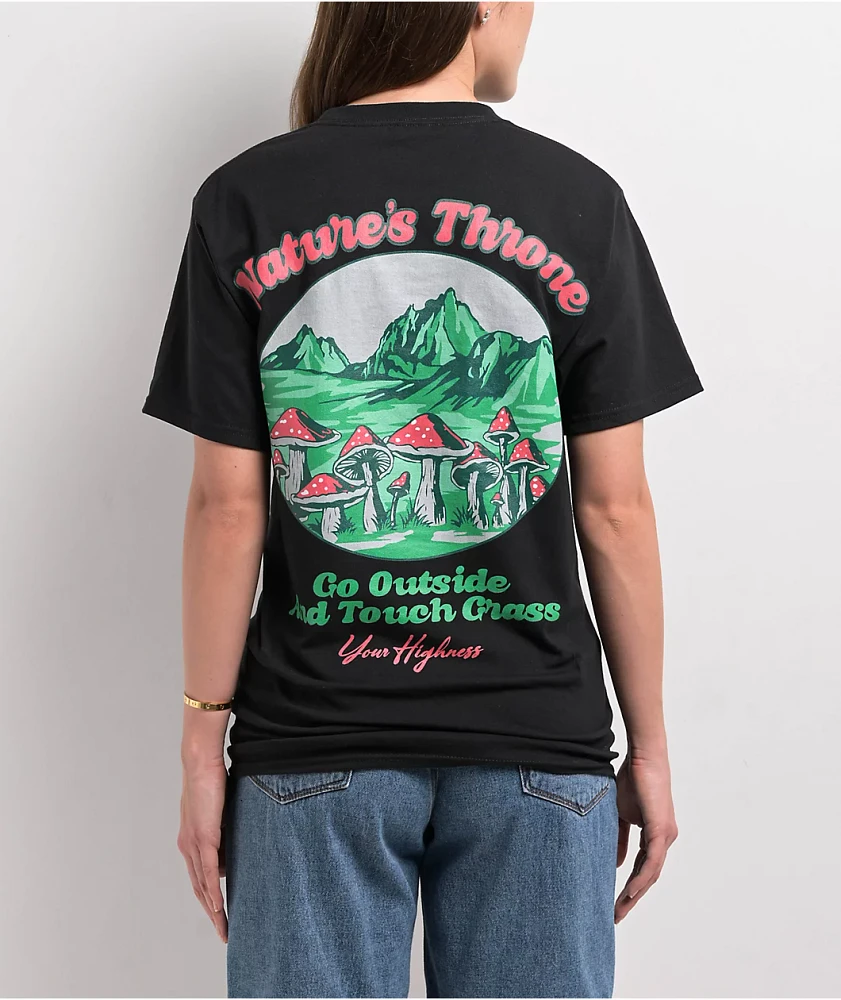 Your Highness Natures Throne Black T-Shirt