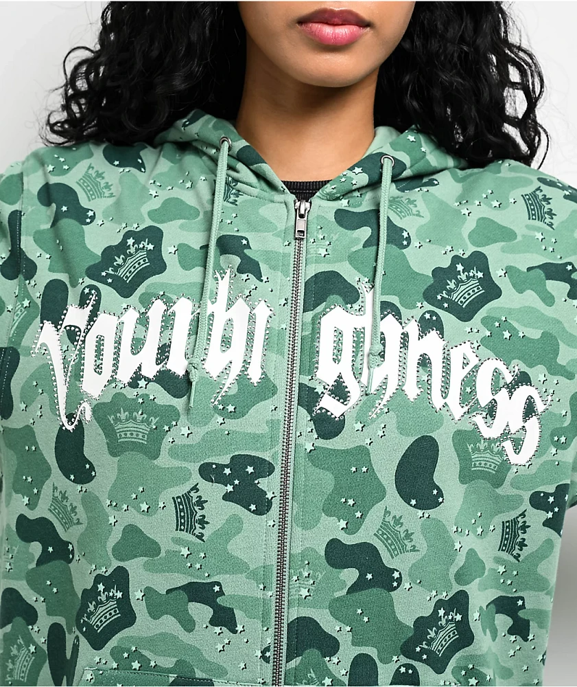 Your Highness Ocean Camo Green Zip Hoodie