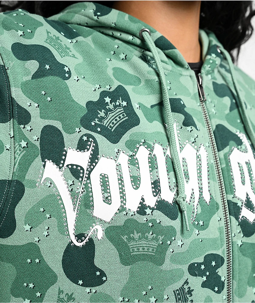 Your Highness Ocean Camo Green Zip Hoodie