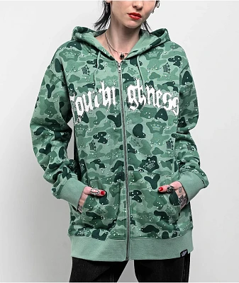 Your Highness Ocean Camo Green Zip Hoodie