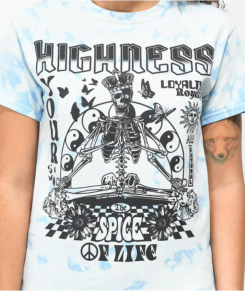 Your Highness Spice Of Life Blue Tie Dye T-Shirt
