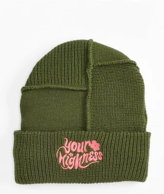 Your Highness Swerve Green Raw-Seam Beanie
