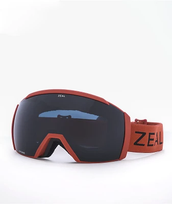 Zeal Hemisphere Sandstone Dark Grey Snowboard Goggles
