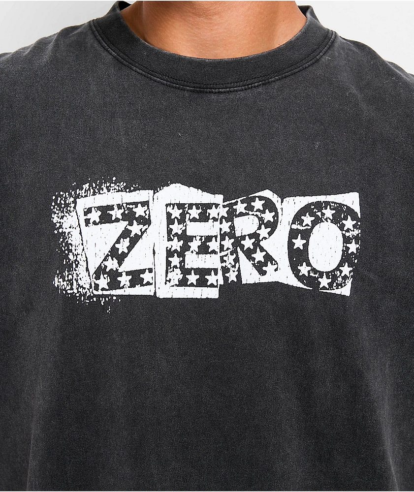 Zero Punk Stars Black Wash T-Shirt