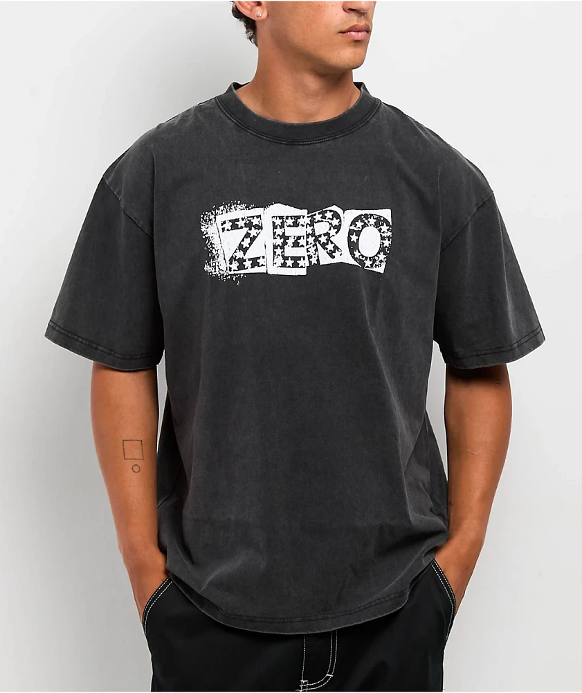 Zero Punk Stars Black Wash T-Shirt