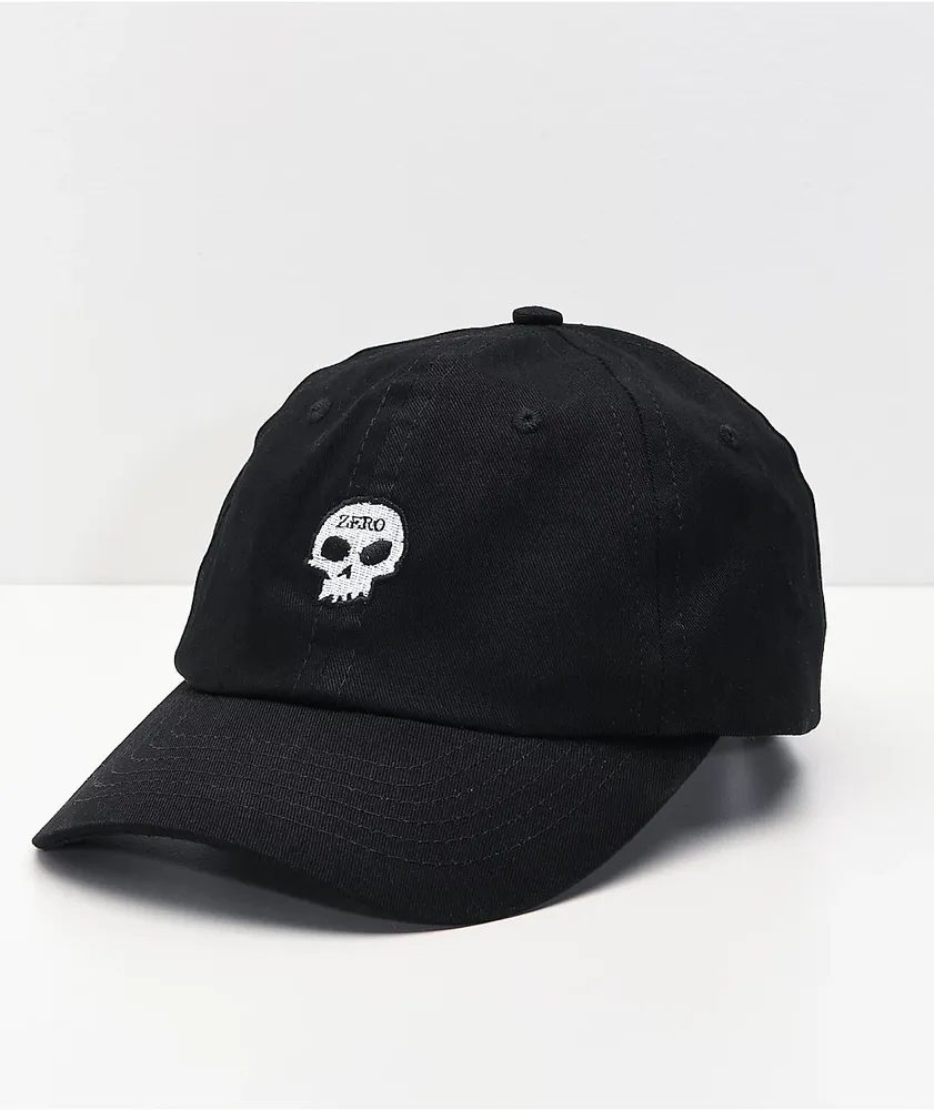 Zero Single Skull Black Strapback Hat