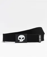 Zero Single Skull Black Web Belt