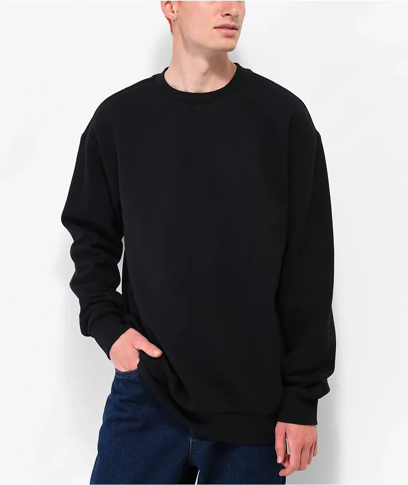 Zine Basics Black Crewneck Sweatshirt