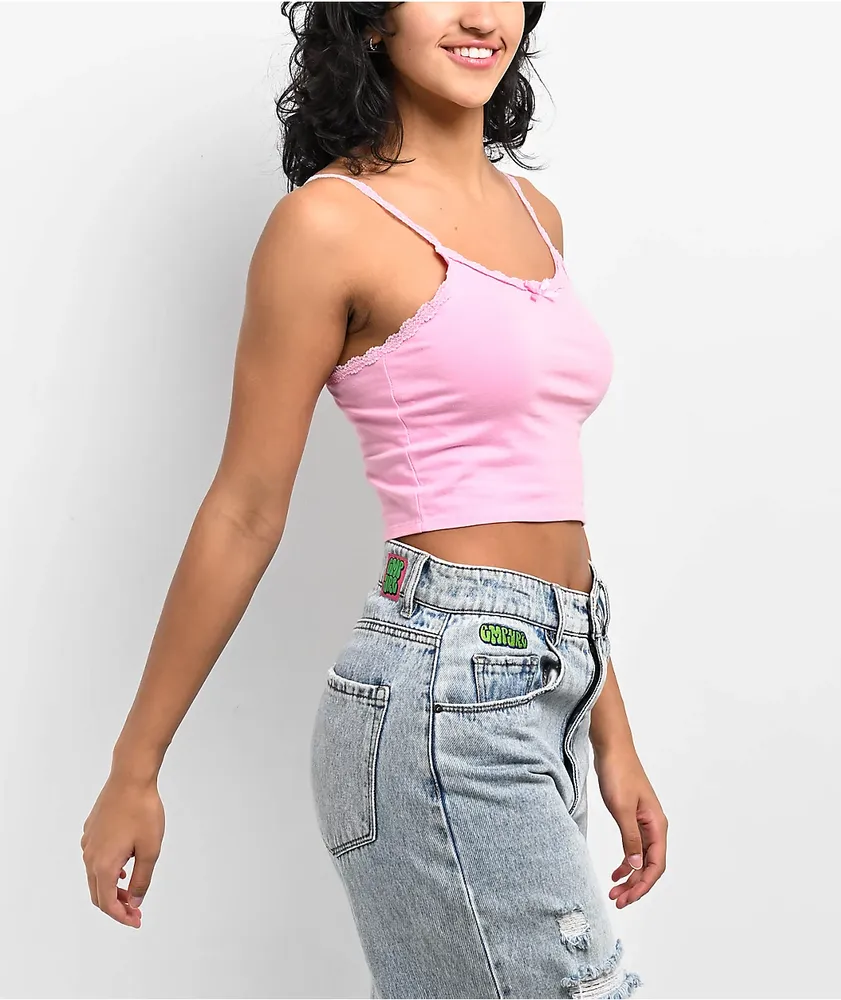 Zine Berry Pink Crop Tank Top