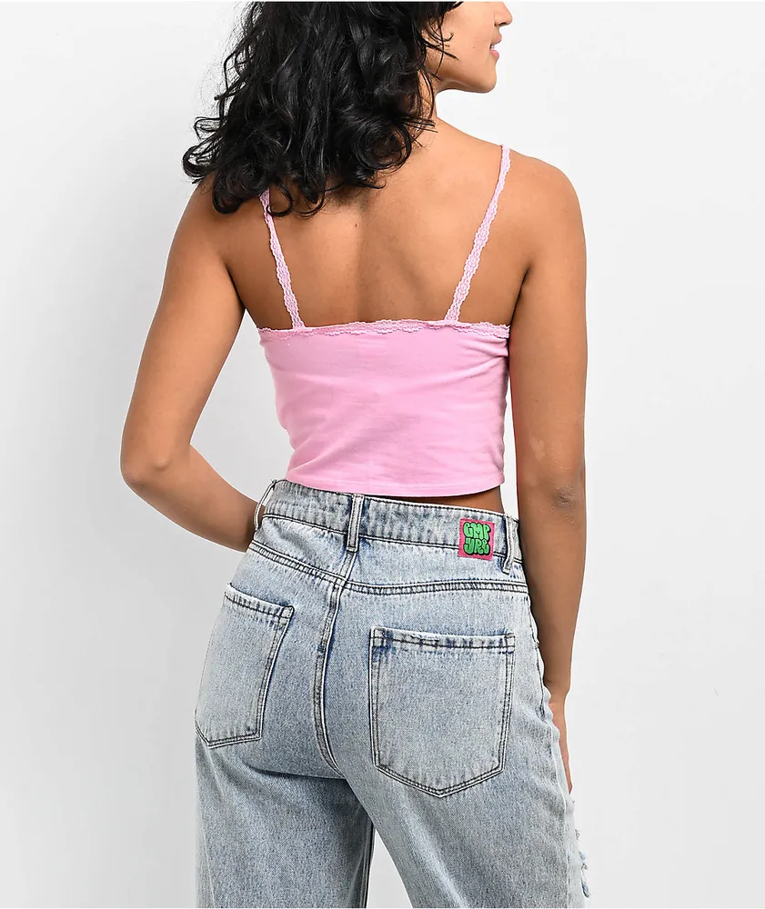 Zine Berry Pink Crop Tank Top