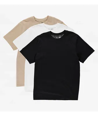 Zine Black, White & Tan 3-Pack T-Shirt