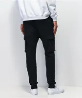 Zine Cargo Black Jogger Sweatpants