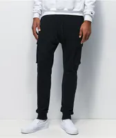 Zine Cargo Black Jogger Sweatpants