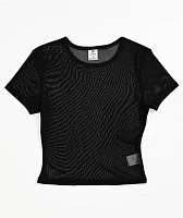 Zine Cashie Black Mesh Crop T-Shirt