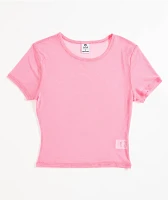 Zine Cashie Pink Mesh Crop T-Shirt